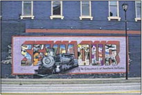 A mural is painted on the side of the Edward Jones building in downtown Seymour. Submitted photo