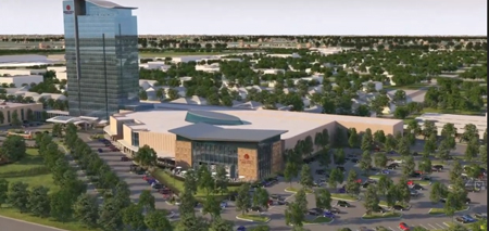 Construction of the Wind Creek Chicago Southland casino is set to begin on I-80/294 at Halsted Street on the border of Homewood and East Hazel Crest, Illinois. When complete in 2023, it will feature 1,350    slot machines, 56 table games and a 252-room hotel. Provided image