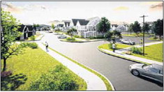 A rendering shows what the new apartment complex will look like in New Palestine. Developers say they need a $5 million TIF bond in order to secure funding for the project. The town’s council approved a resolution moving forward with the economic development agreement at the most recent council meeting. Image provided