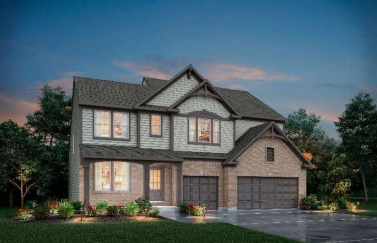 Pebble Brook Crossing in Noblesville would include a mix of ranch-style and two-story homes. (Image courtesy Platinum Properties Management Co. LLC)