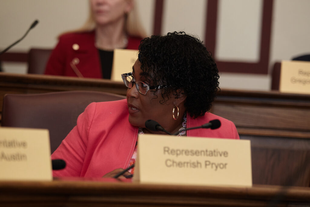 Rep. Cherrish Pryor (D-Indianapolis) is pushing back against millions going to a pro-birth group. (Monroe Bush for Indiana Capital Chronicle)