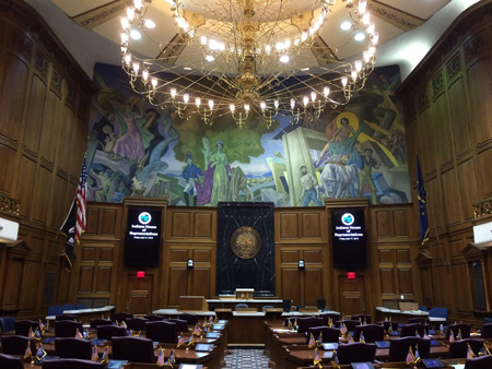 The Indiana House voted 93-6 Friday to approve a package of supports for women and children; as well as send $200 surplus checks to taxpayers. (Niki Kelly/Indiana Capital Chronicle)