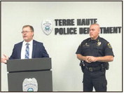 New law needed: Vigo County Prosecutor Terry Modesitt and Terre Haute Police Chief Shawn Keen address the Aug. 2 incident at Walmart during a press conference at the Terre Haute Police Department on Friday. Tribune-Star/David Kronke