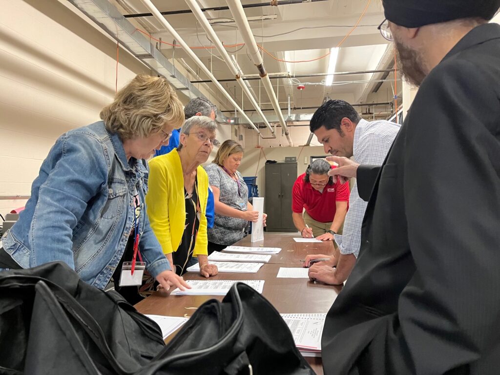 Election officials continue a post-election audit in Clark County on June 13, 2022. (Courtesy Indiana Secretary of State’s Office)