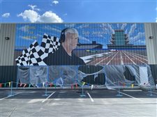Mural of longtime Indianapolis 500 announcer Bob Jenkins dedicated in his hometown of Liberty