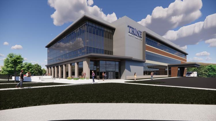 An updated rendering shows the Trine University Fort Wayne building, scheduled to open in fall 2024. The Steel Dynamics Foundation has pledged $3 million toward the facility. Contributed