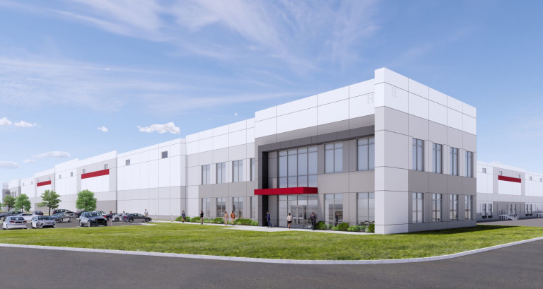 A rendering of the new Whiteland 65 Logistics Center building that was recently completed at 319 Warrior Trail. (courtesy of Hines)