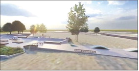 A conceptual illustration of a modern skatepark like the one recently completed in Batesville. Illustration provided