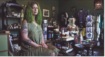 Local artist Brett Manning, right, describes her style as eerie with an intricate, dreamlike feel and a sense of innocence. She draws inspiration not just from her birthday season but from the mythology and folklore of the United Kingdom, including Celtic and Pagan sources. CNHI News Indiana photo