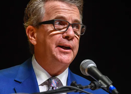Evansville Mayor Lloyd Winnecke who after three terms decided not to run for fourth.