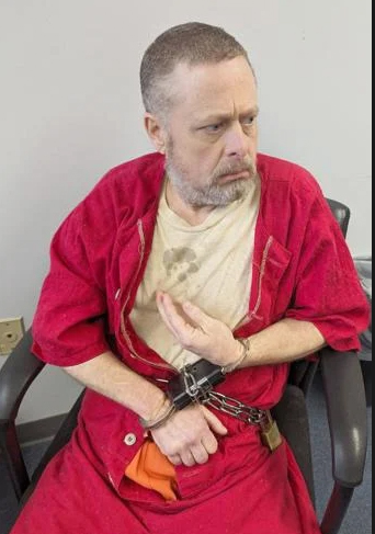Delphi suspect Richard Allen in a photo reportedly taken in May 2023, a few months after his arrest for the deaths of Abigail Williams and Libby German.This photo was part of a series of documents Judge Frances Gull unsealed Wednesday afternoon. 