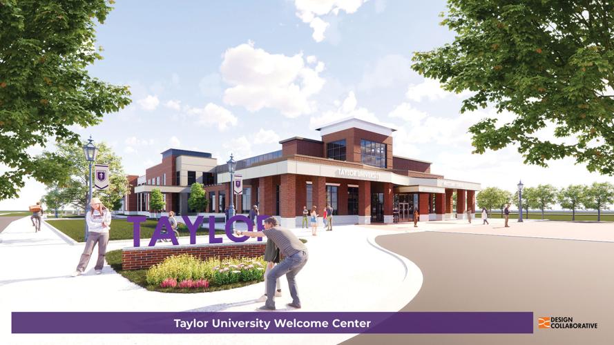 The welcome center will greet the thousands of visitors yearly to Taylor University. Photo courtesy Taylor University