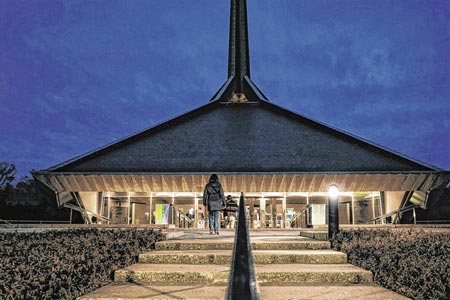 An interior view of North Christian Church in Columbus, Ind., Monday, Sept. 26, 2022. Staff photo by Mike Wolanin
