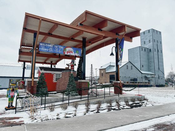 Depot Street Park and The Depot restaurant, shown in the distance, both benefitted from Stellar Communties funding from the Indiana Office of Community and Rural Affairs. File photo