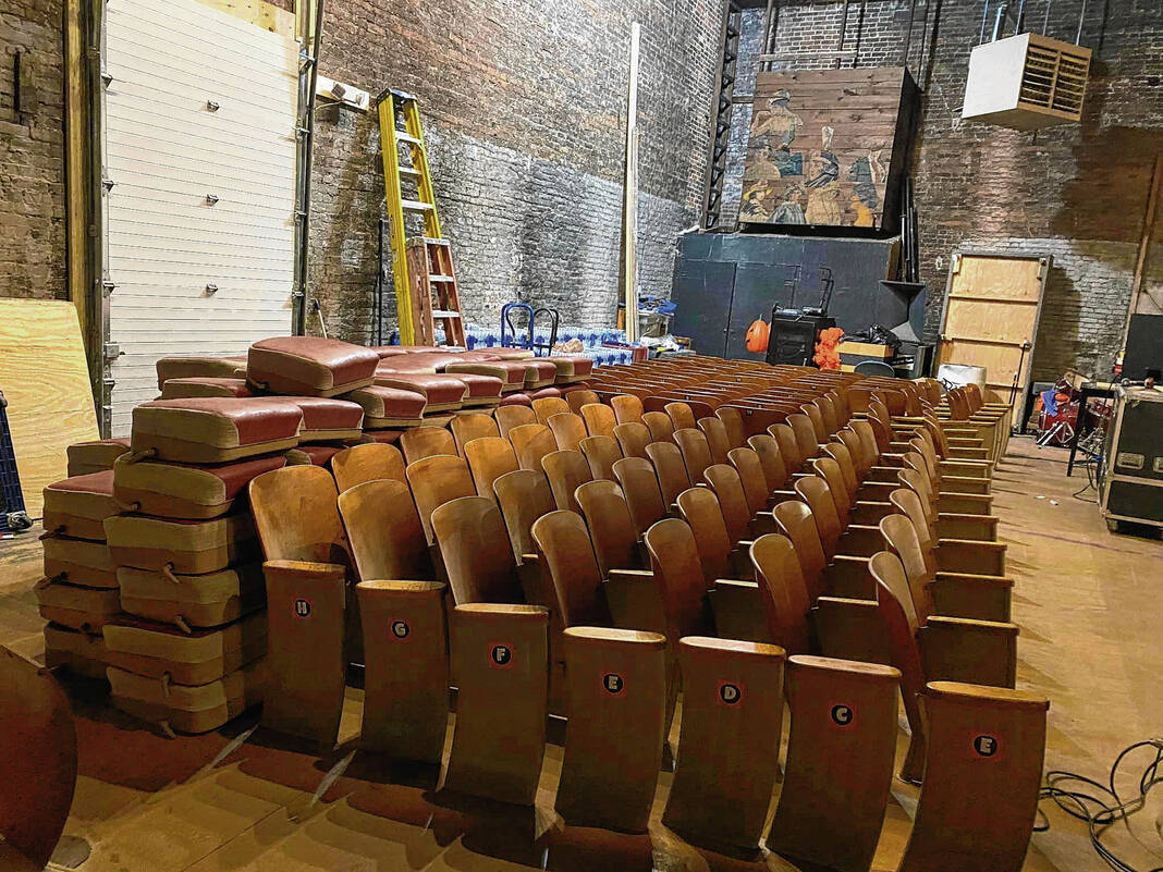 Submitted photo: Some of the recently donated seats to be installed at the Crump Theatre.