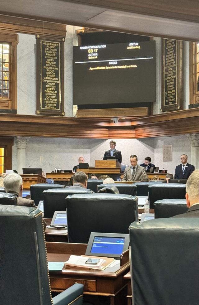 Three bills passed from their third readings in the Indiana Senate to the House Wednesday morning. Photo by Sanjida Tanim, TheStatehouseFile.com.