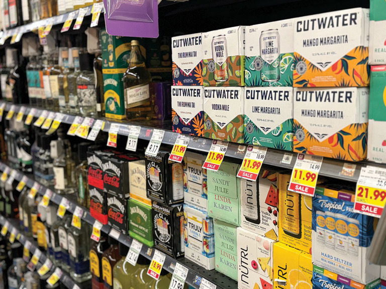 Grocery stores, like this Kroger on East 10th Street between Sherman Drive and Emerson Avenue, can sell both liquor-based mixed beverages and beer. (IBJ photo/Peter Blanchard)