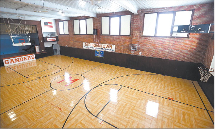 Wilbur Rule Memorial Gymnasium, built in 1924, was home of the Michigantown Ganders until 1959. Now it serves as a community center and museum. Photo by Kelly Lafferty Gerber | CNHI News Indiana