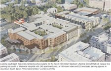 South Bend's 'Madison Lifestyle District' to replace parking lots with apartments, hotel