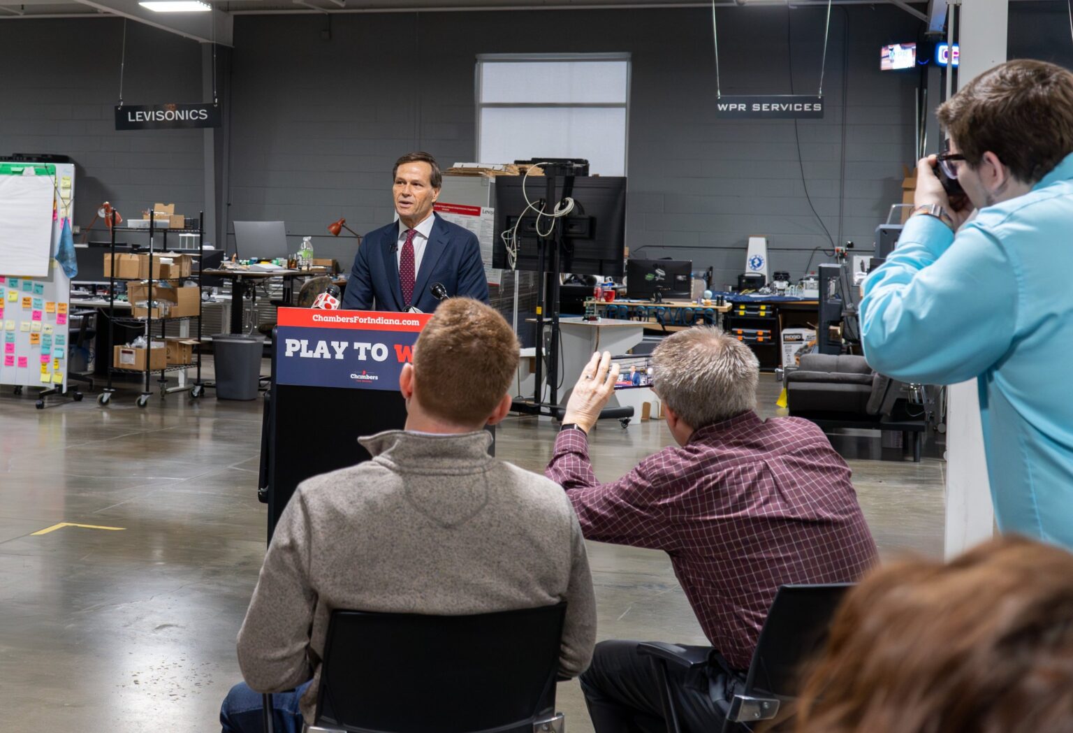 Entrepreneurship has been a key driver of Brad Chambers gubernatorial campaign — and he wants more of it in Indiana. (Photo from Chambers campaign)