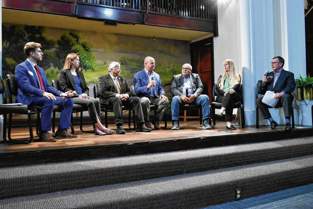 County officials and leader gathered at the Johnson County Museum of History to update business leaders on their respective community’s progress Thursday at the Johnson County Museum of History in Franklin. Noah Crenshaw | Daily Journal