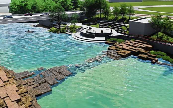 A rendering of the proposed Columbus riverfront project as seen on columbusriverfront.org.