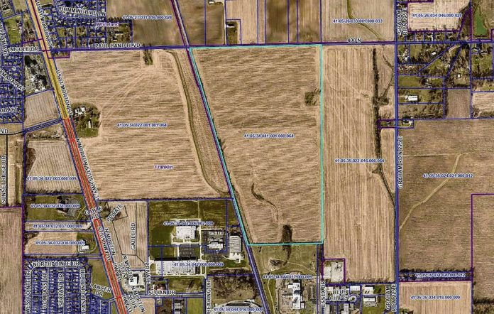 Malarkey Roofing plans to build a manufacturing facility on 135 acres near Paul Hand Boulevard and Graham Road in Franklin. Map from Beacon