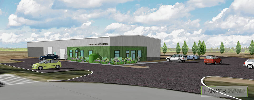 A rendering of the new recycling center which will be constructed just north of 2210 Graham Road next to Under One Woof pet boarding business. Provided rendering