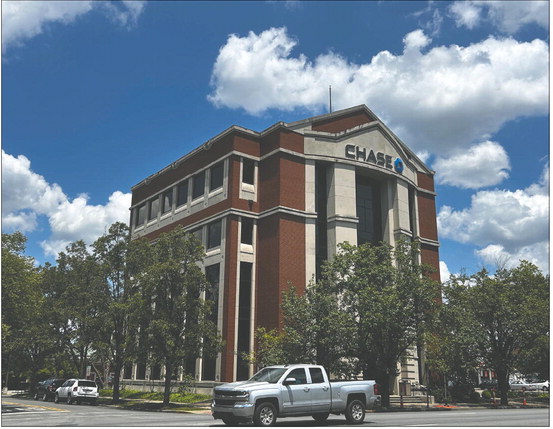 The Floyd County Commissioners are entering a purchase contract for the Chase Bank building on Spring Street in New Albany. The building will be used for administrative offices. Brooke McAfee | News and Tribune