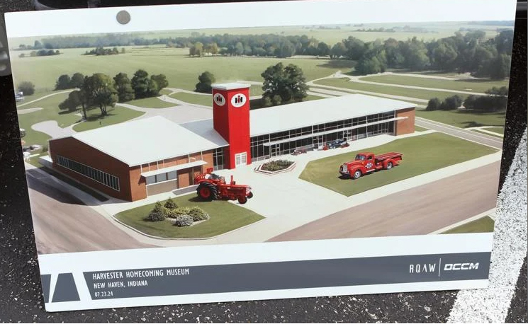 This artist's renderomg shows the exterior of the planned Harvester Homecoming Museum. Staff photo by Mike Durbin