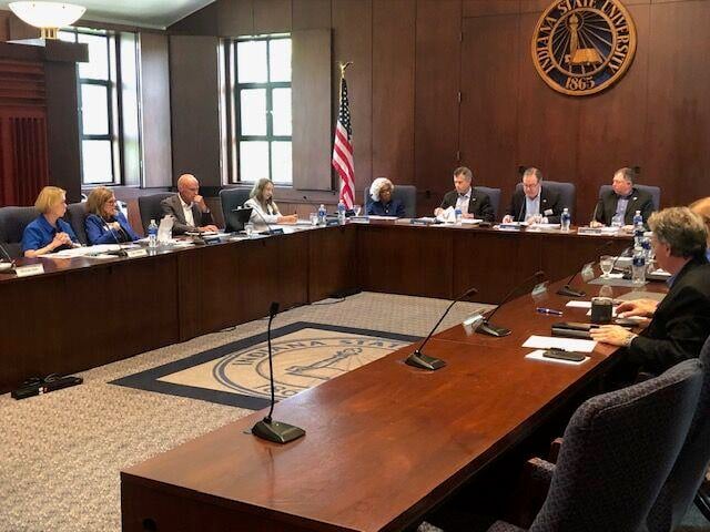 Indiana State University trustees acted on ISU’s biennial capital budget request as well as policy changes related to use of university facilities Thursday. It also welcomed new trustees Lori Danielson, Rob Carter and Jon Ford. It was Mike Godard’s first regular trustee meeting as ISU’s new president. Sue Loughlin/Tribune-Star
