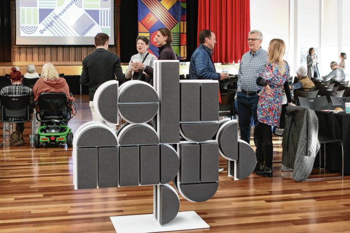 People mingle during the 2023 Exhibit Columbus, Public by Design, presentations at the Commons, Columbus, Saturday, February 25, 2023. The Republic file photo by Carla Clark