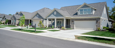 The Courtyards of Carmel is one of seven neighborhoods Epcon Communities is developing across the northern suburbs. (IBJ photos/Chad Williams)