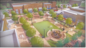 The Hub District, a $110 million mixed-used development, will include a hotel, townhomes, apartments and retail space, on the city’s northeast side, just south of the two StarPlus Energy EV battery plants. Photo provided