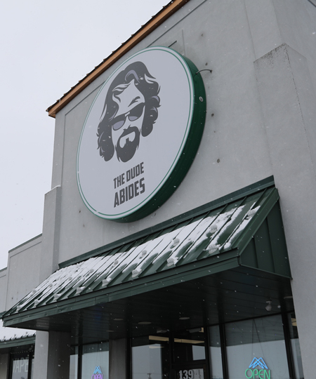 The Dude Abides is based on the movie The Big Lebowski and has a location in Sturgis, MI, along with other locations across Michigan. (Elijah Poe for the Indiana Capital Chronicle)