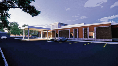 An exterior rendering of the new Franklin Active Adult Center from 2023. The project is expected to finish in 2025. Daily Journal File Photo