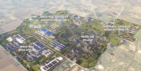 A rendering of the Limitless Exploration/Advanced Pace Research and Innovation District. (Via Indiana Economic Development Corp.)