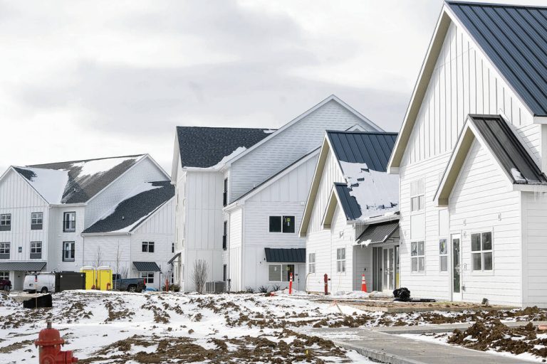 Iron Trail at the Hub, a new apartment complex in Cumberland, is pre-leasing one- and two-bedroom apartments that are slated to open this spring. Tom Russo | Daily Reporter