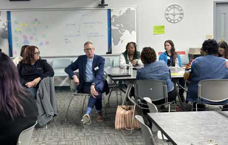 John Metzinger, CEO of Citilink, talks about the Fort Wayne organization during a Friday workshop. Staff photo by Devan Filchak