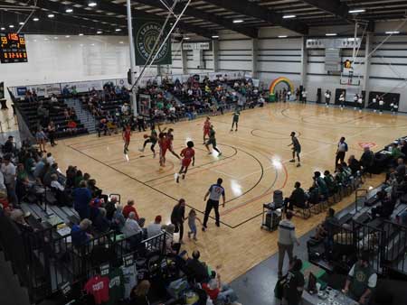 The Lebanon Leprechauns face off against the Logansport Iron Horses on May 23, 2025. (Niki Kelly/Indiana Capital Chronicle)