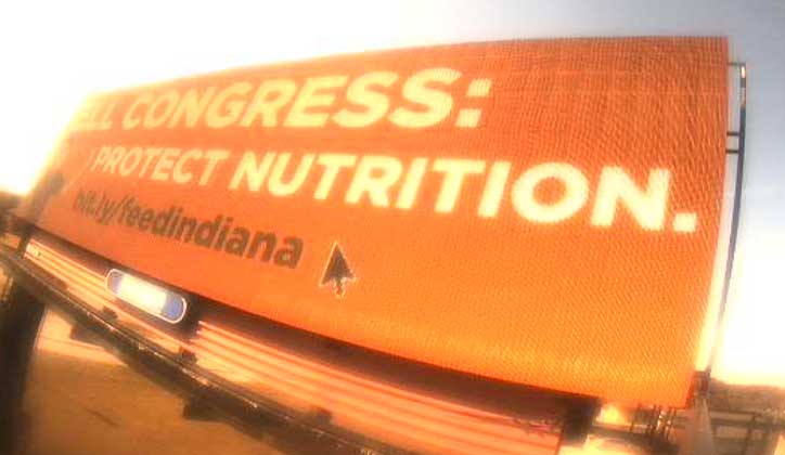 A Feeding Indiana’s Hungry advertising campaign urges Hoosiers to contact Congress to overturn proposed congressional cuts to nutritional programs like SNAP. (Courtesy photo)