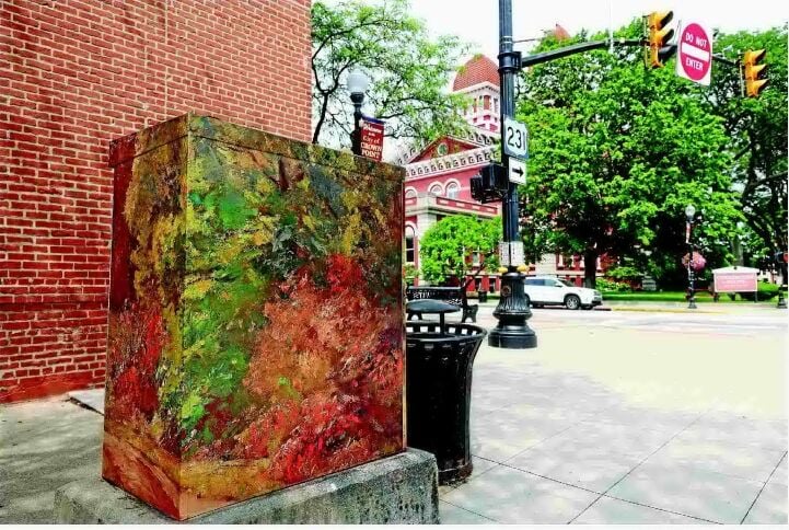 Joliet and Main streets: "Indiana Landscape," T.C. Steele, 1909. JOHN J. WATKINS, THE TIMES