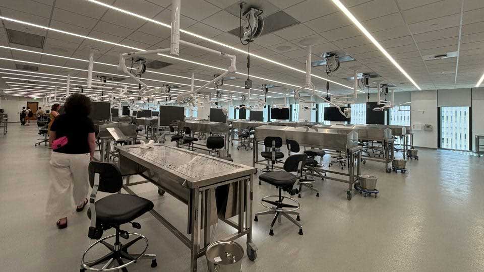 The anatomy lab at the new IU Medical Education and Research Building. (IIB photo/Michelle Kaufman)