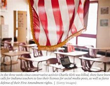 What happened after Indiana officials called for investigations into teachers’ social media posts?