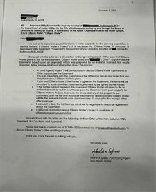 Property owners receive letters seeking easements for $560 million Lebanon Water Supply Program